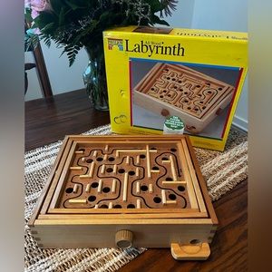 Vintage Labyrinth Marble Maze Game, Marble Maze Game, Vintage Games, Games.